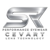 Logo of CEVART Performance Eyewear with metallic design on a white background