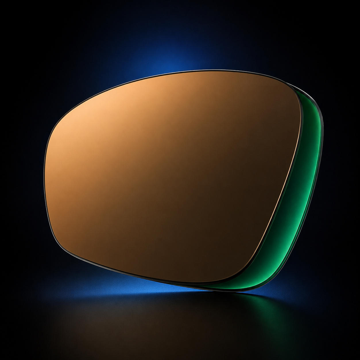 CEVART™ bronze lens with green reverse anti-reflective coating
