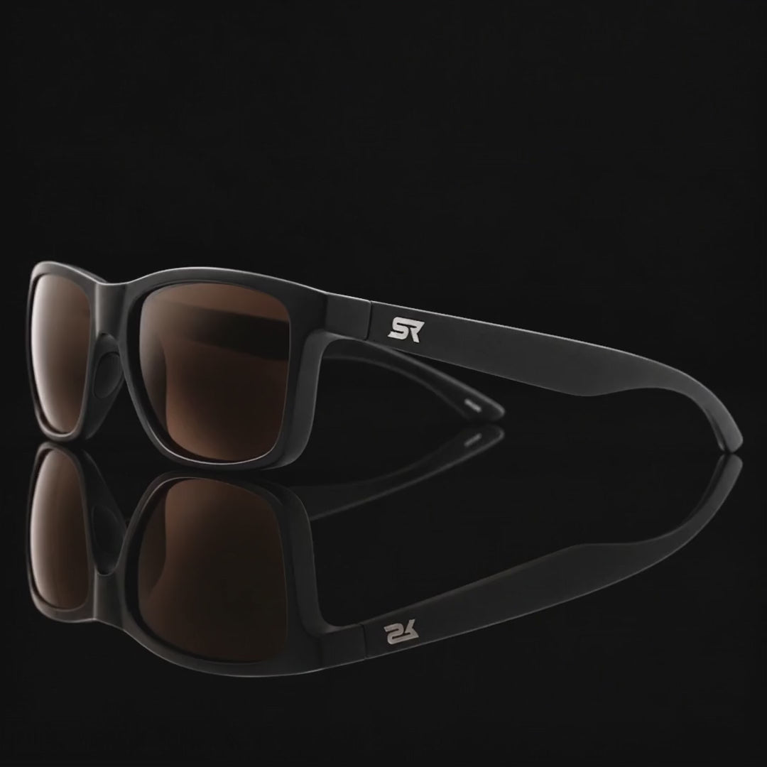 Apex Matte Stealth Black Bronze — dark studio turn to front
